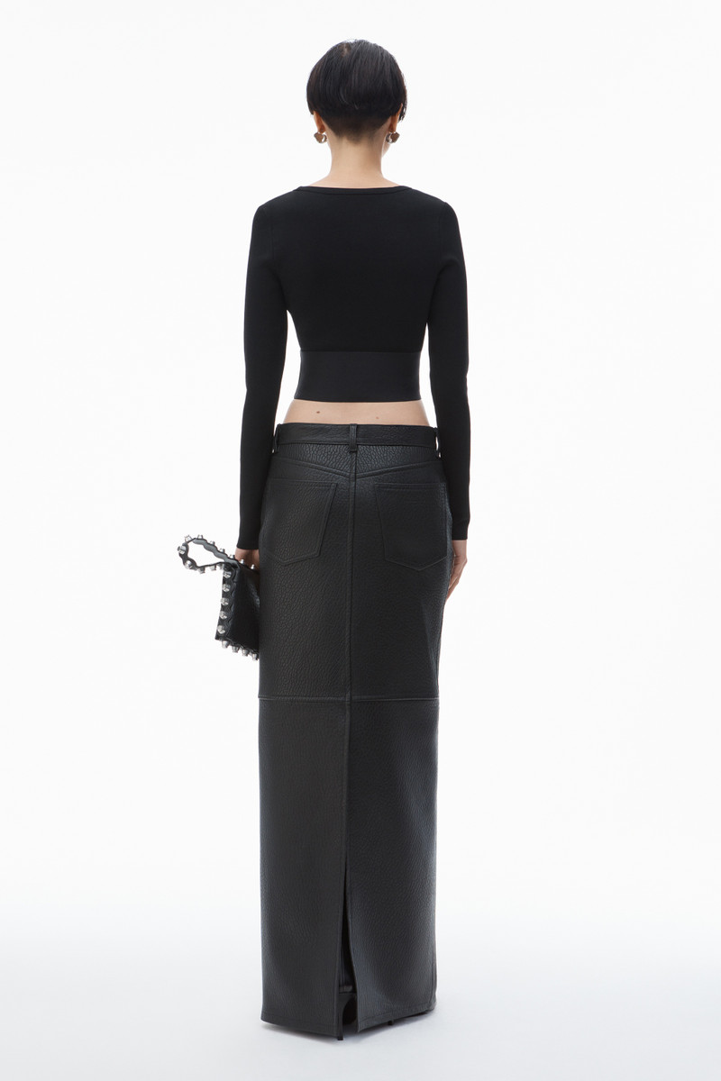 Long-Sleeve Cropped Top with Logo Elastic 4