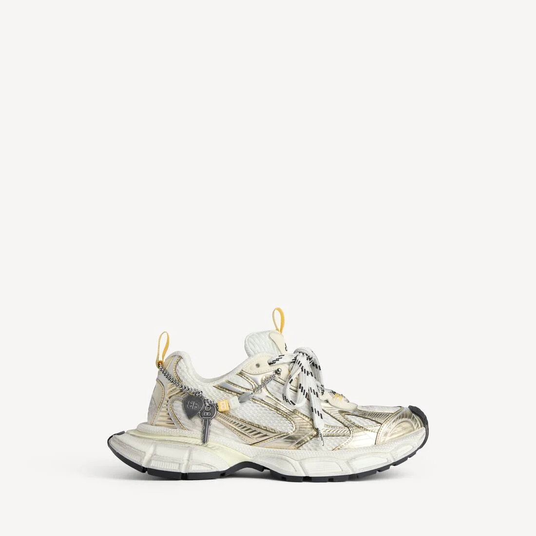Men's 3xl Sneaker With Charms in White/yellow/silver/black - 1