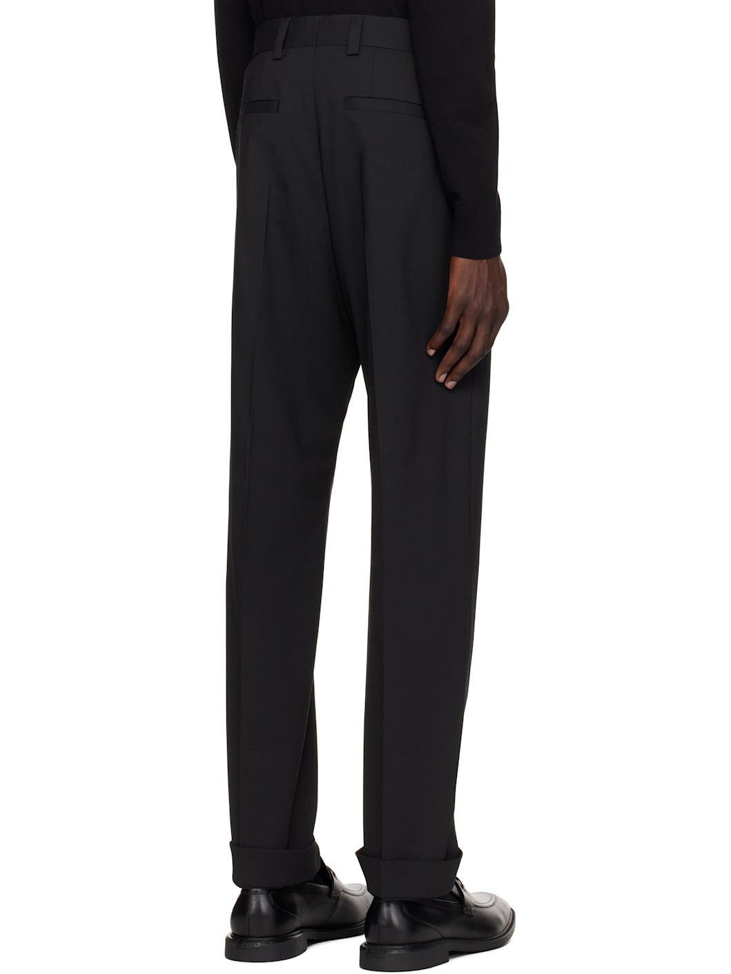 Black Modern-Fit Performance-Stretch Trousers - 3