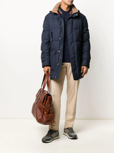 Brunello Cucinelli hooded padded jacket outlook