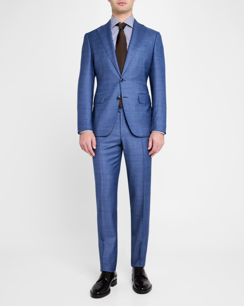 Canali Men's Textured Solid Suit outlook