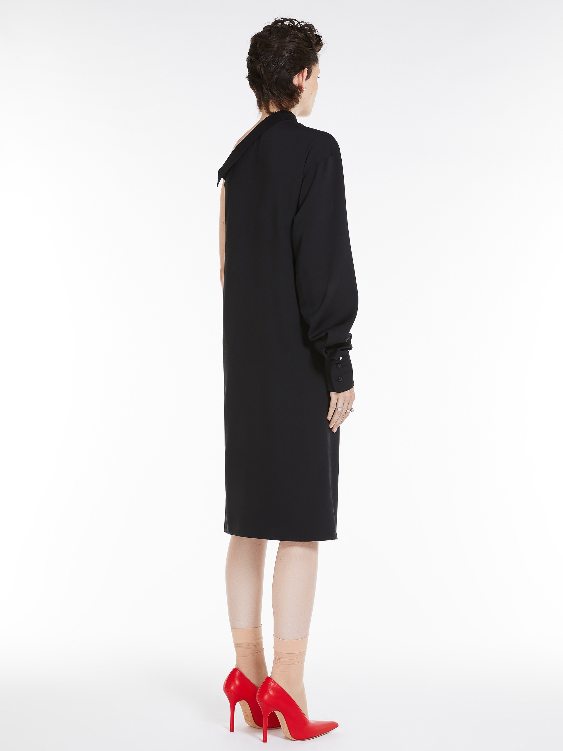 ZURCA Asymmetrical stretch silk dress - 4