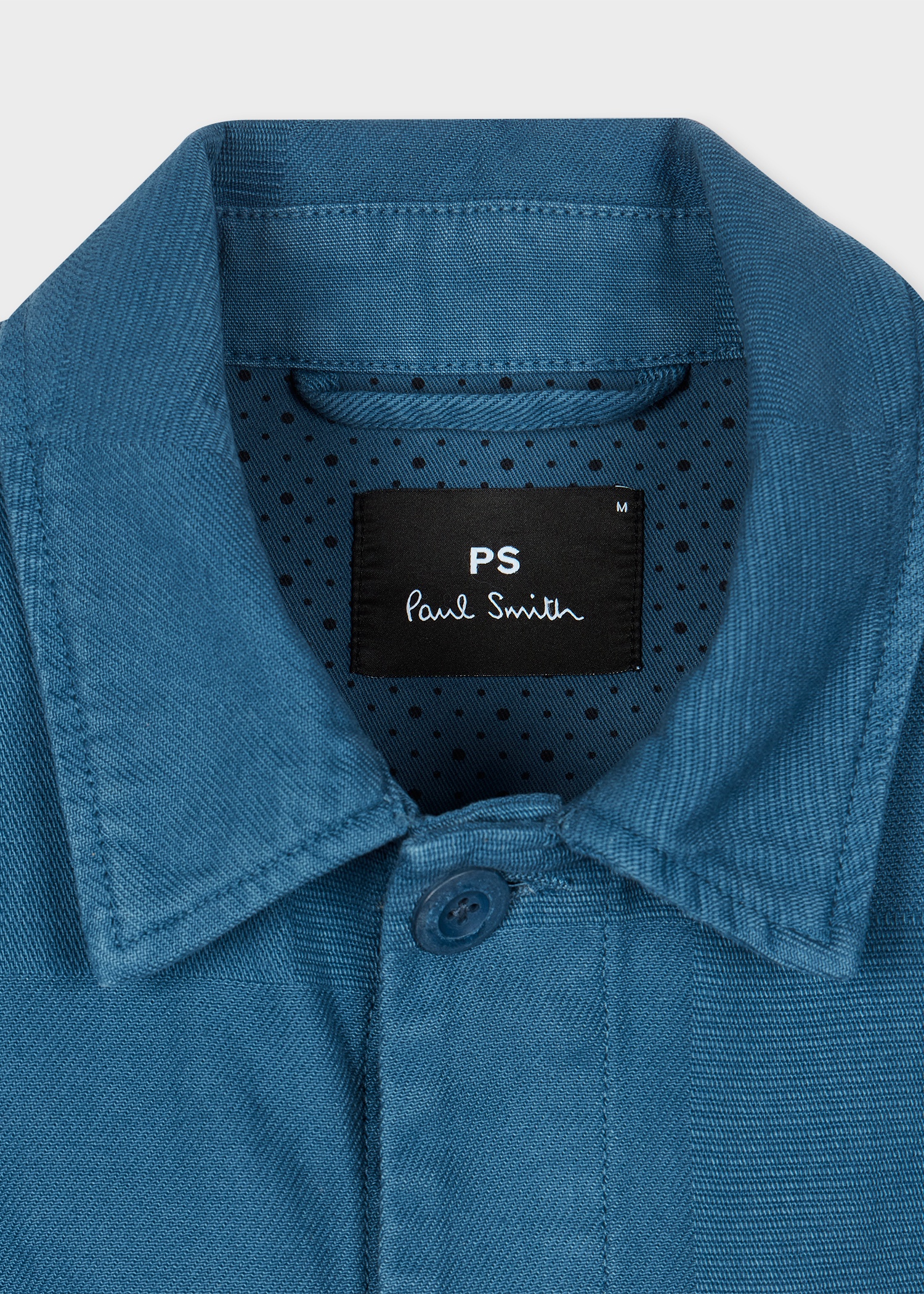 Blue Cotton Jacquard Work Jacket - 2