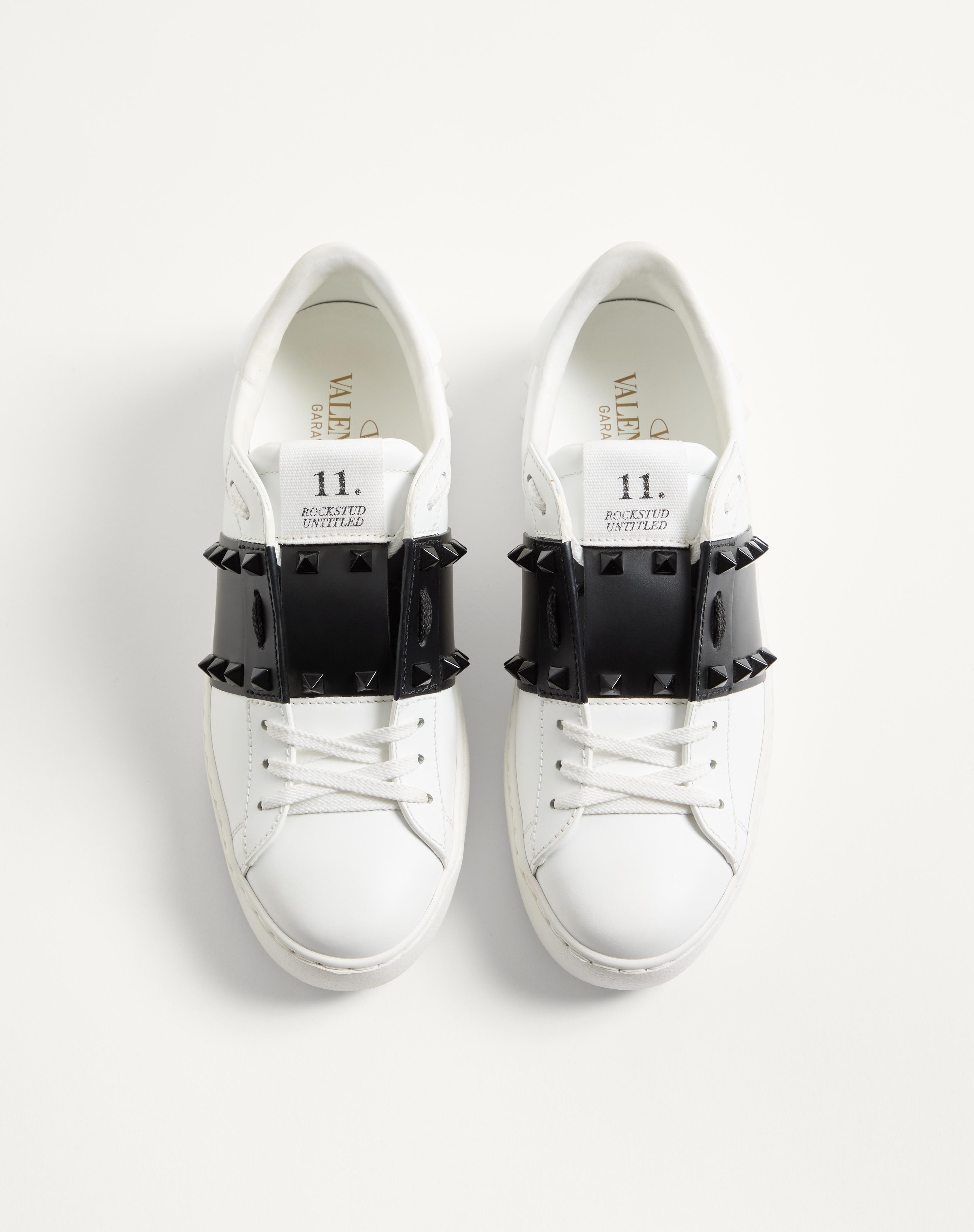ROCKSTUD UNTITLED SNEAKER IN CALFSKIN LEATHER WITH TONAL STUDS - 5