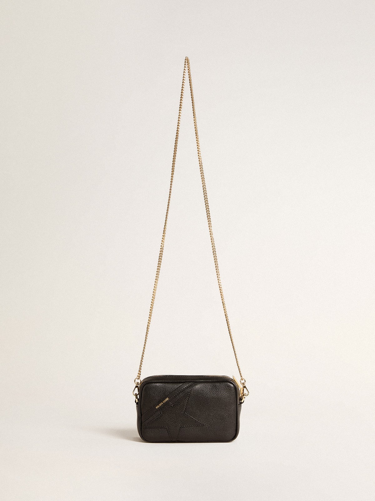Mini Star Bag in black leather with tone-on-tone star - 2