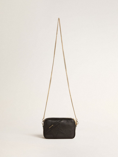Golden Goose Mini Star Bag in black leather with tone-on-tone star outlook