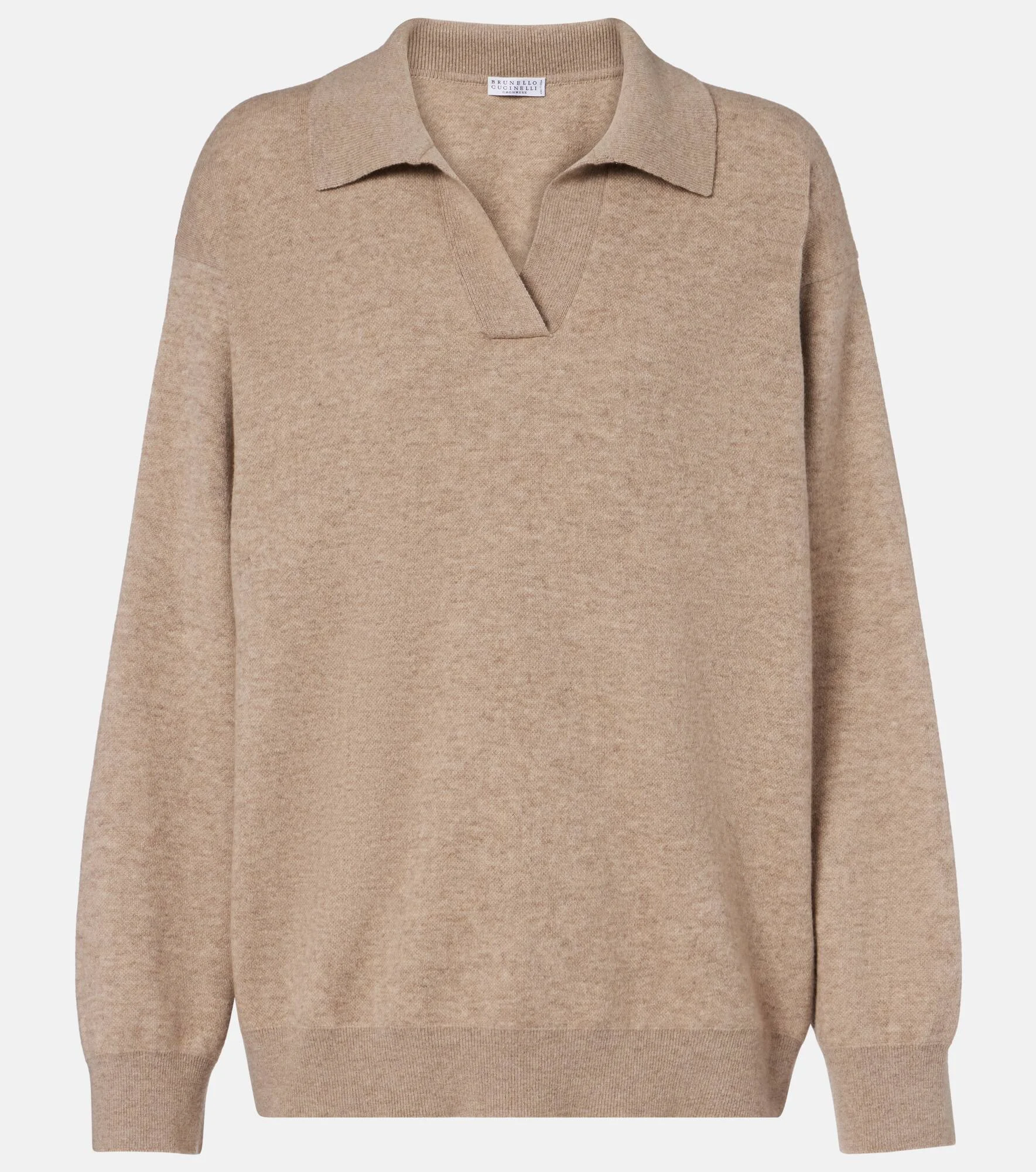 Monili cashmere-blend polo sweater - 1