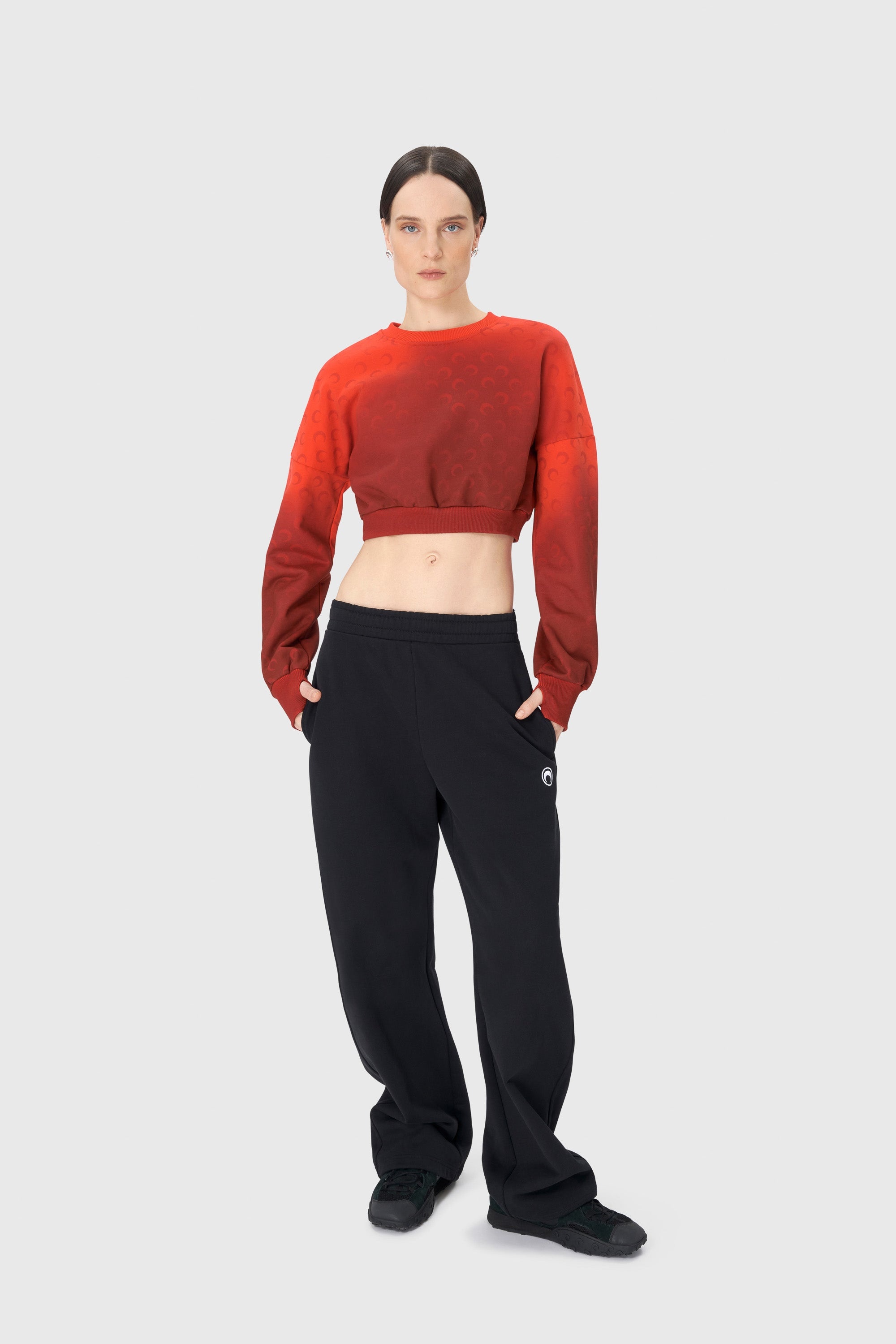 Moon Faded Fleece Cropped Sweatshirt - 2