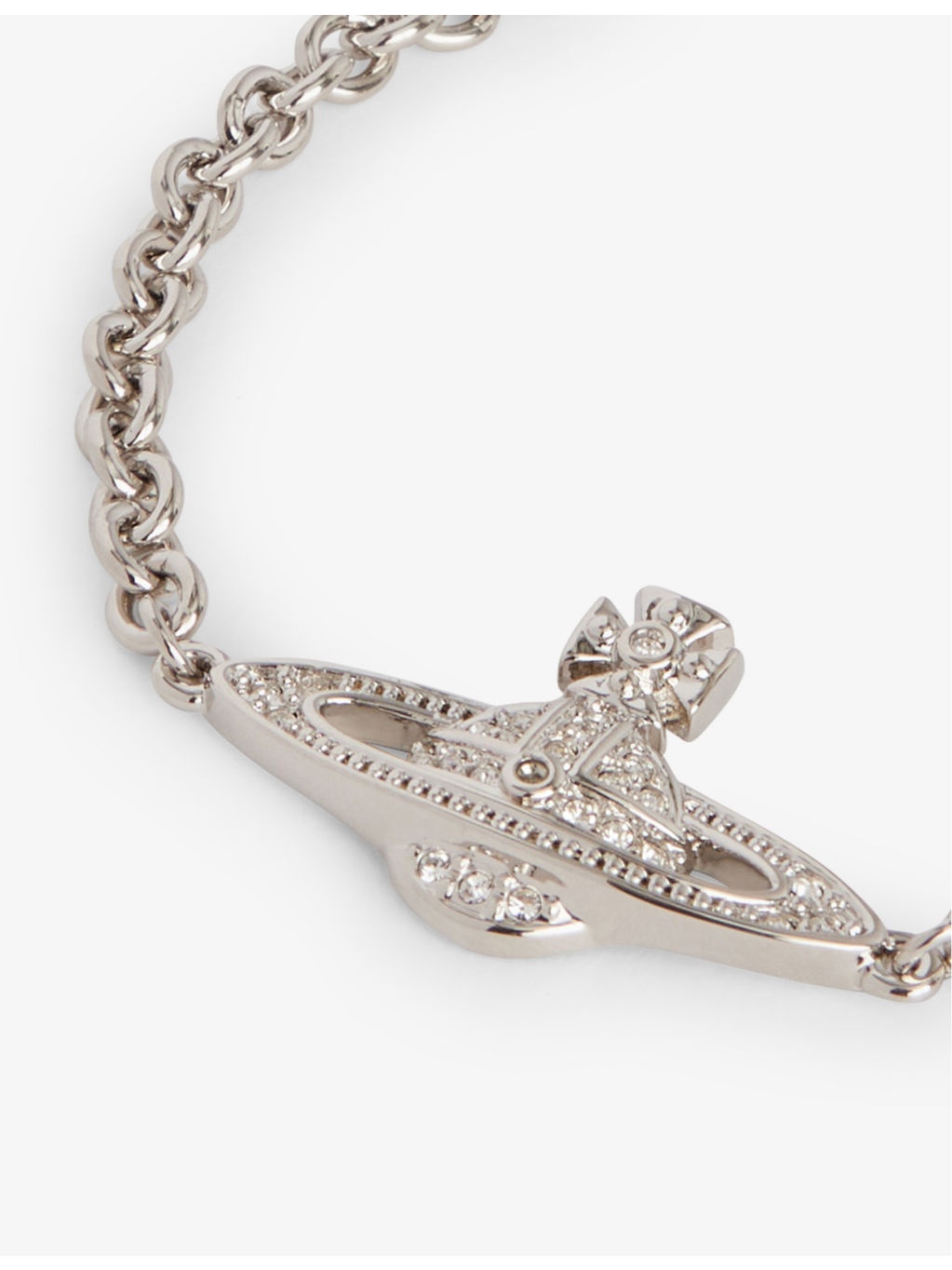 Mini Bas Relief Chain silver-tone plated brass bracelet - 3