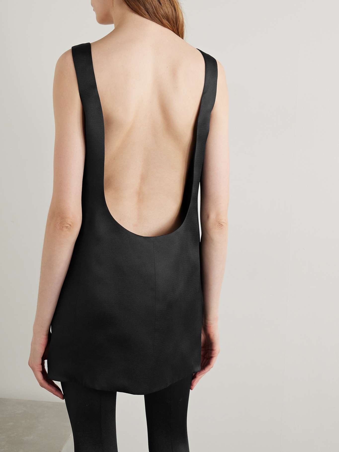 Pranta open-back silk-gazar mini dress - 3