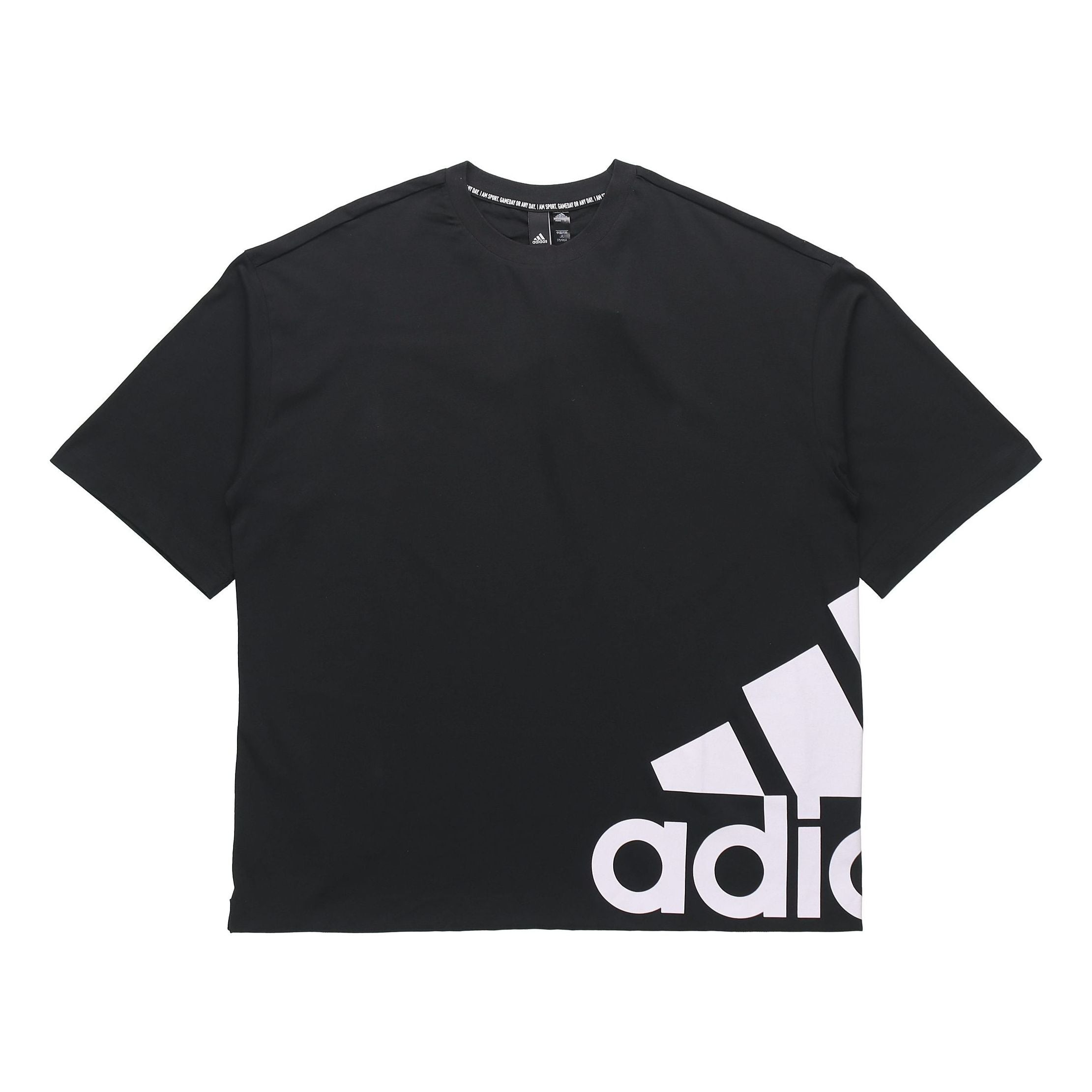 adidas Mh Boxbos Tee Side Large Logo Short Sleeve Black GC7288 - 1