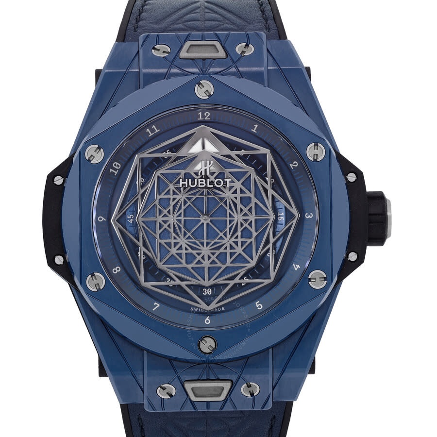 Pre-owned Hublot Big Bang Sang Bleu Blue Dial Men's Watch 415.EX.7179.VR.MXM19 - 2
