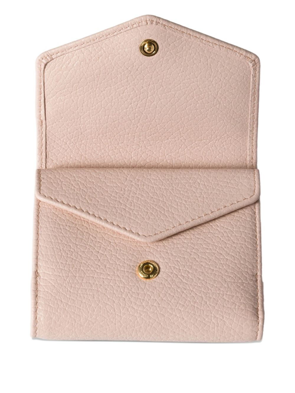 logo-plaque leather wallet - 3