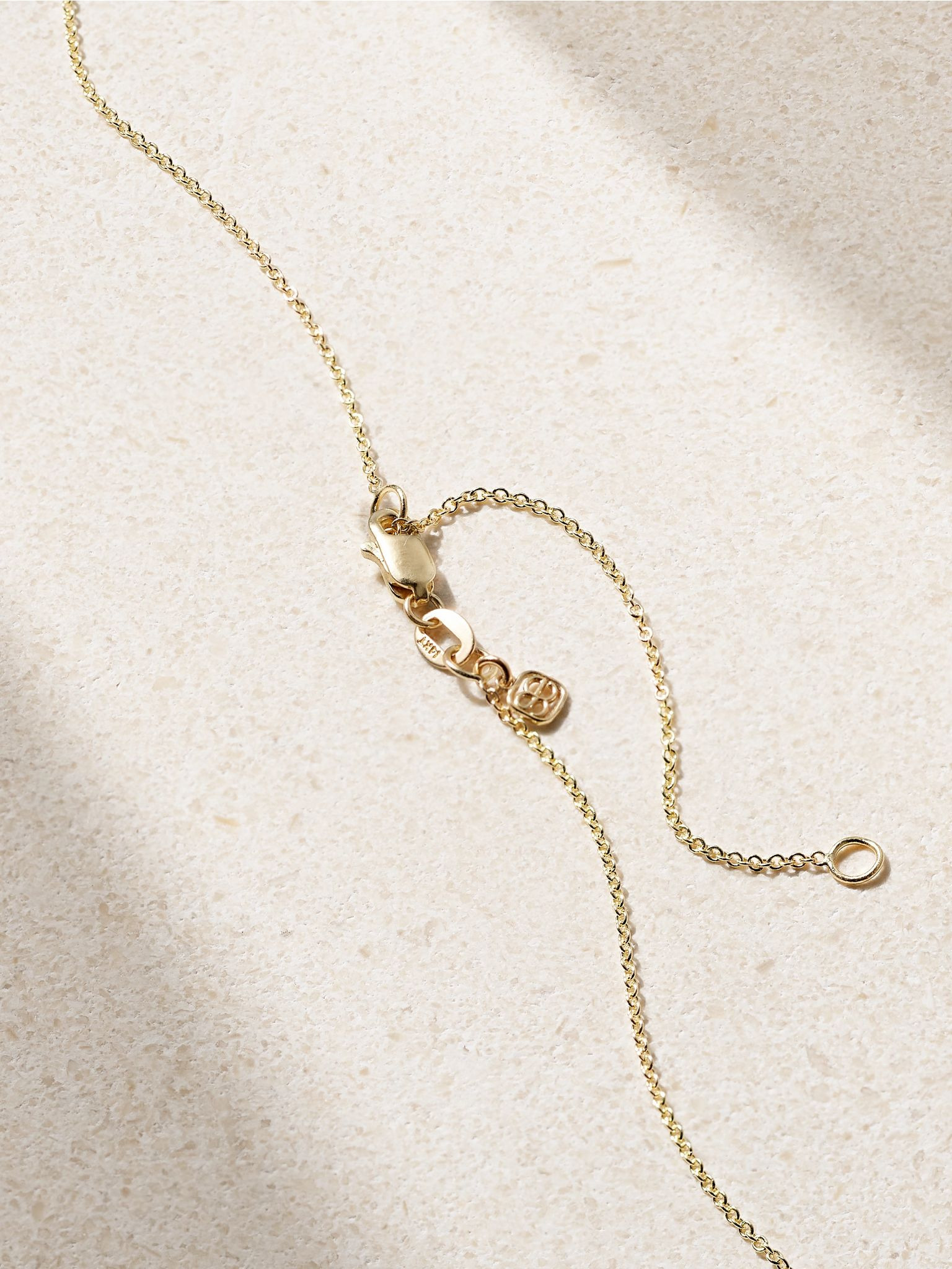 Icon Wallpaper Heart 14-karat gold diamond necklace Gold - 3