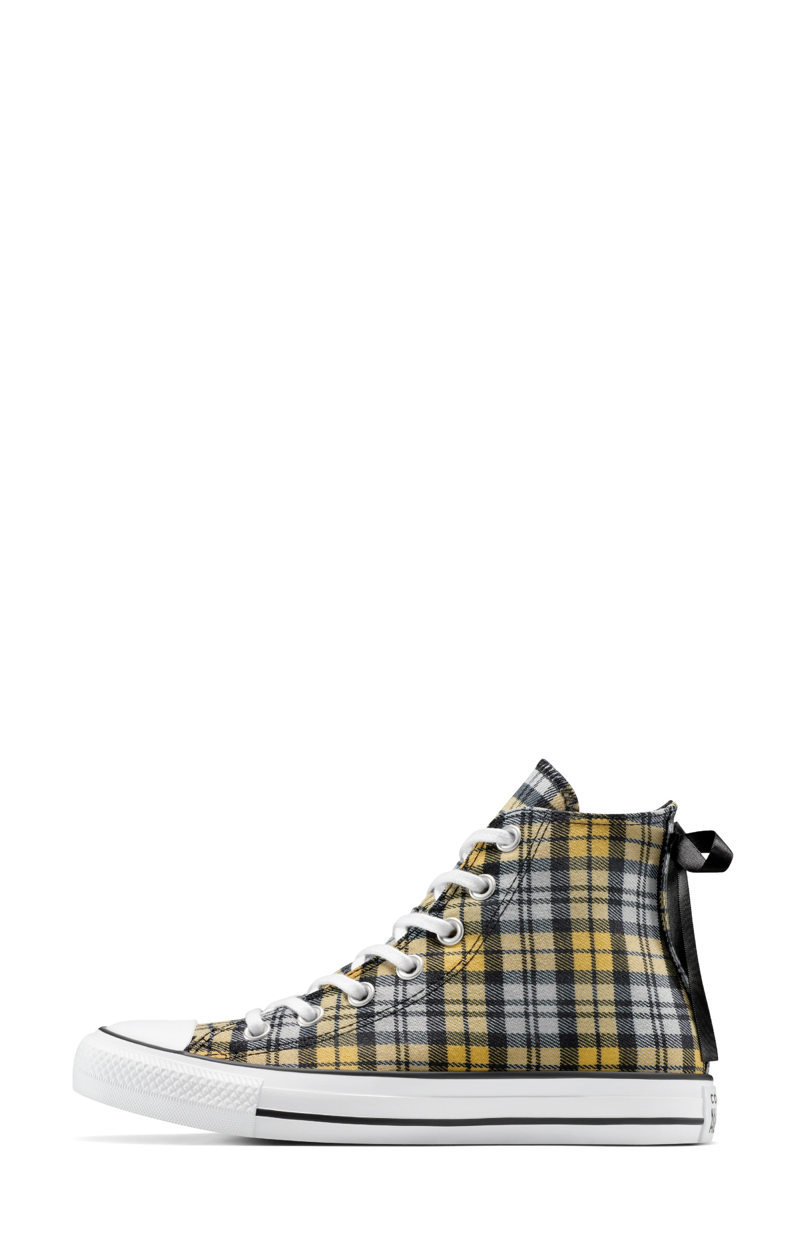 Converse Gender Inclusive Chuck Taylor All Star Plaid Sneaker in Black/Yellow/White at Nordstrom - 6