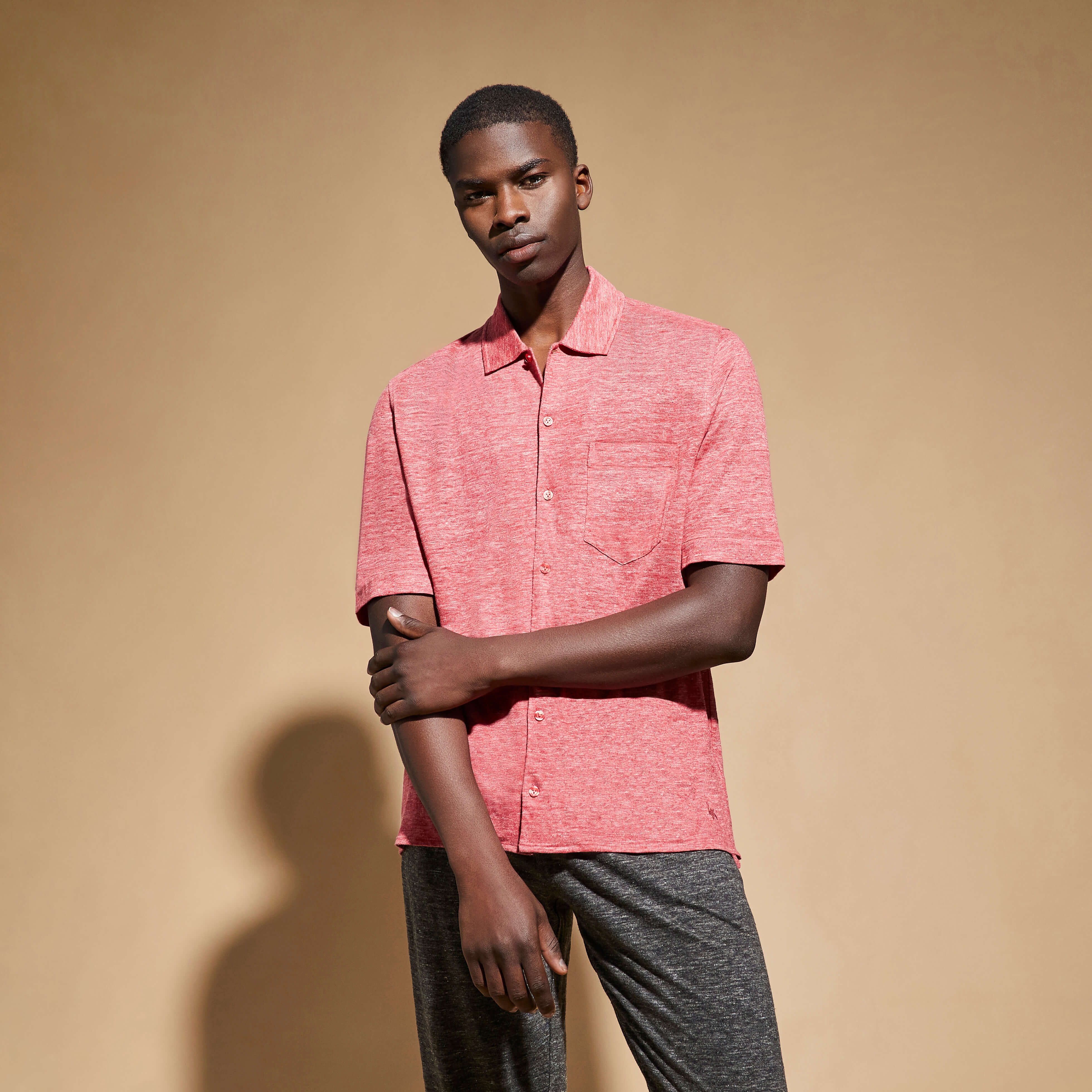 Unisex Linen Bermuda Shorts Solid - 6