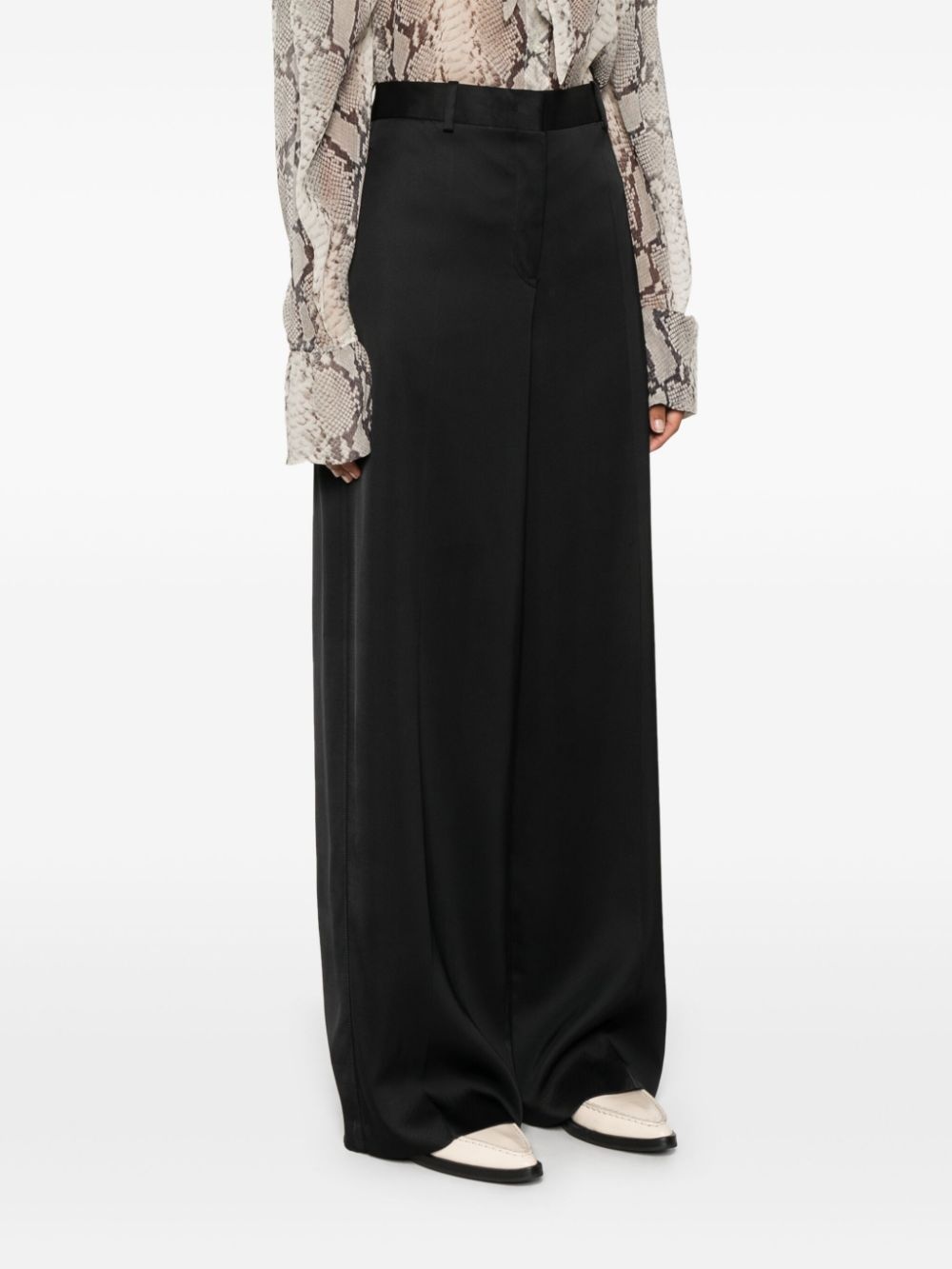 pressed-crease palazzo pants - 3