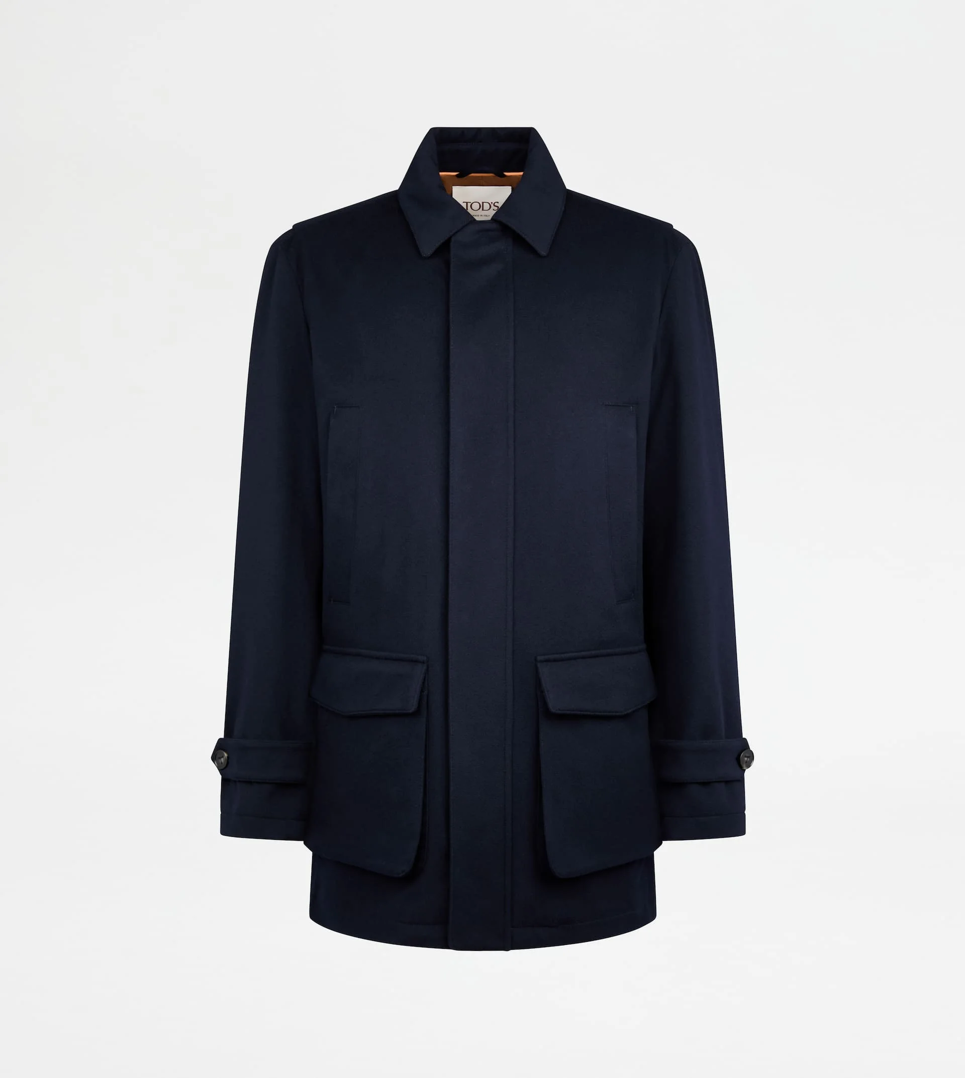 OVER JACKET IN T15 WOOL DRAP - BLUE - 1