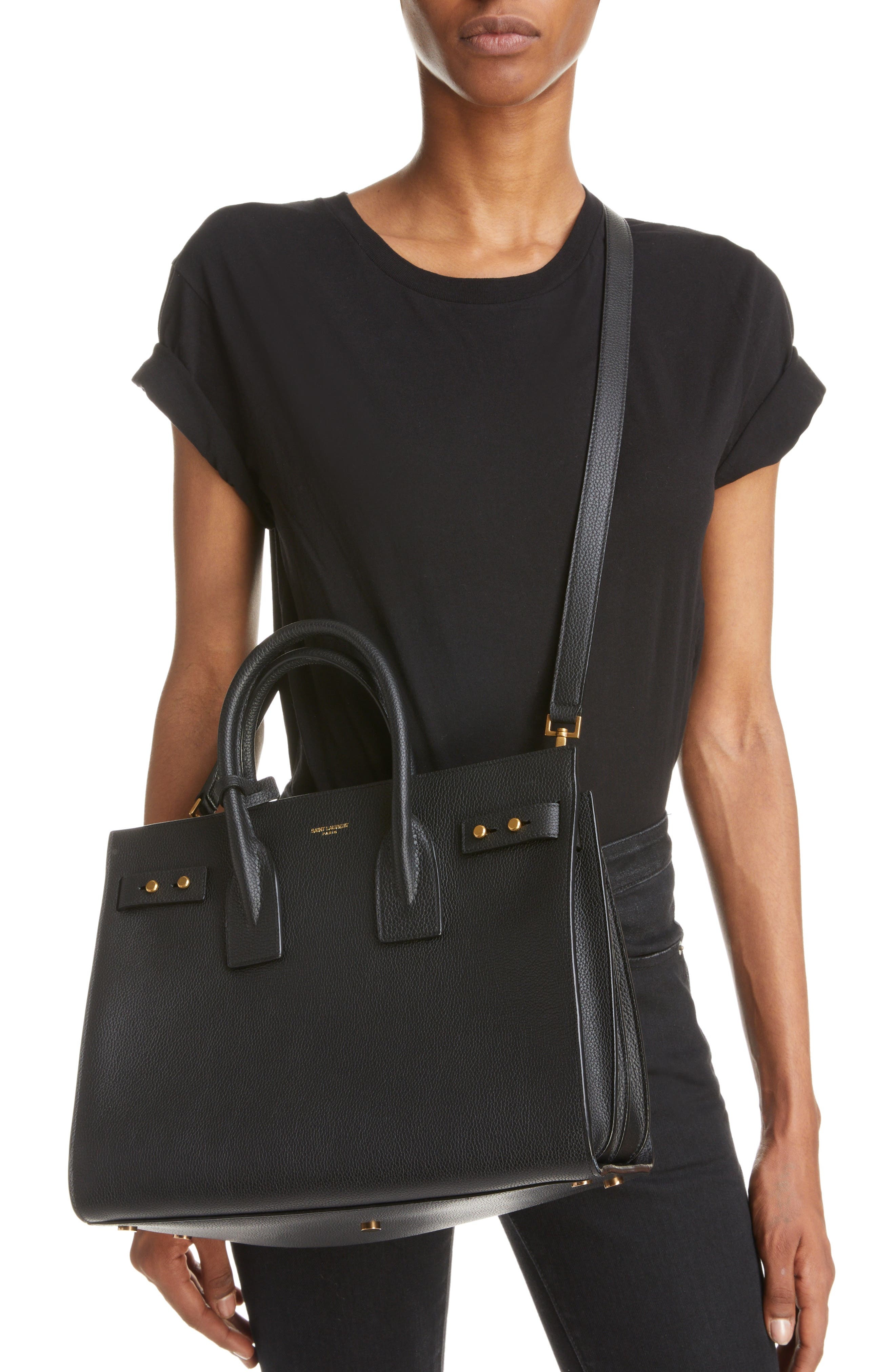 Saint Laurent Small Sac de Jour Leather Top Handle Bag in Nero at Nordstrom - 2
