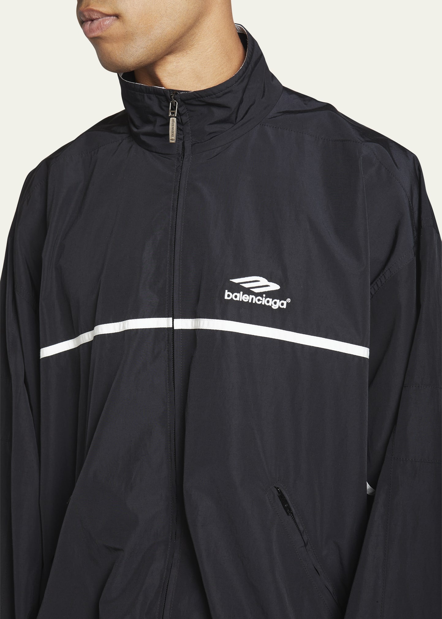 BALENCIAGA Men's Logo Tracksuit Jacket | bergdorfgoodman