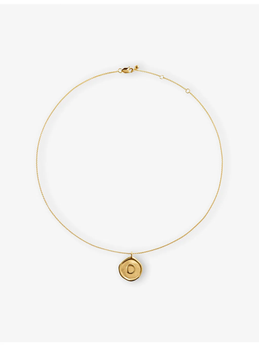 Initial O Stamp 18ct Yellow Gold-Vermeil Chain Necklace - 1