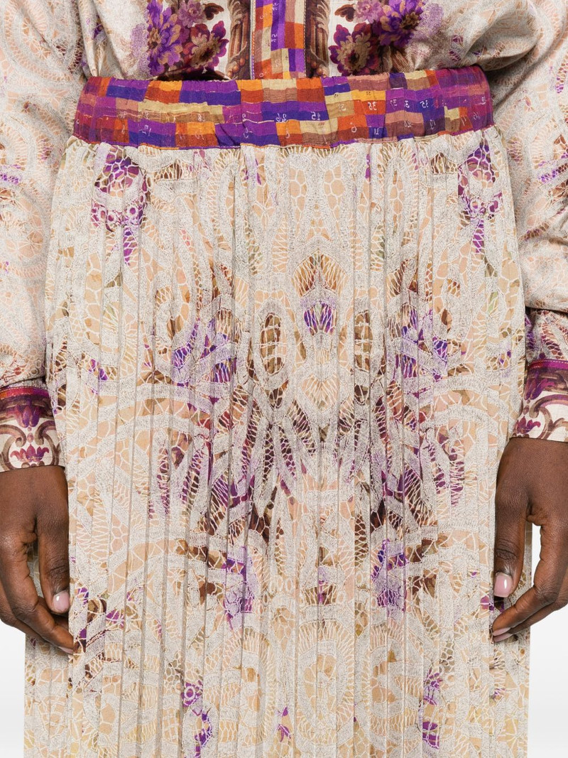 Ceto pleated floral skirt 5