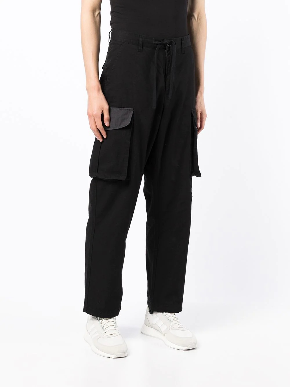 logo-embroidered cargo trousers - 3