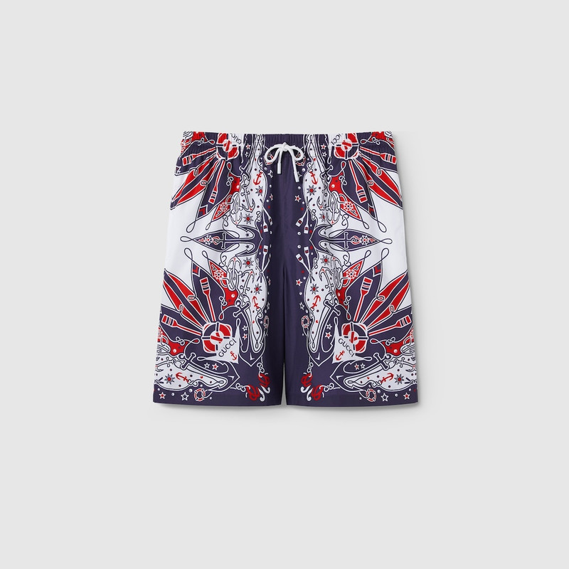 Gucci bandana print swim short 1