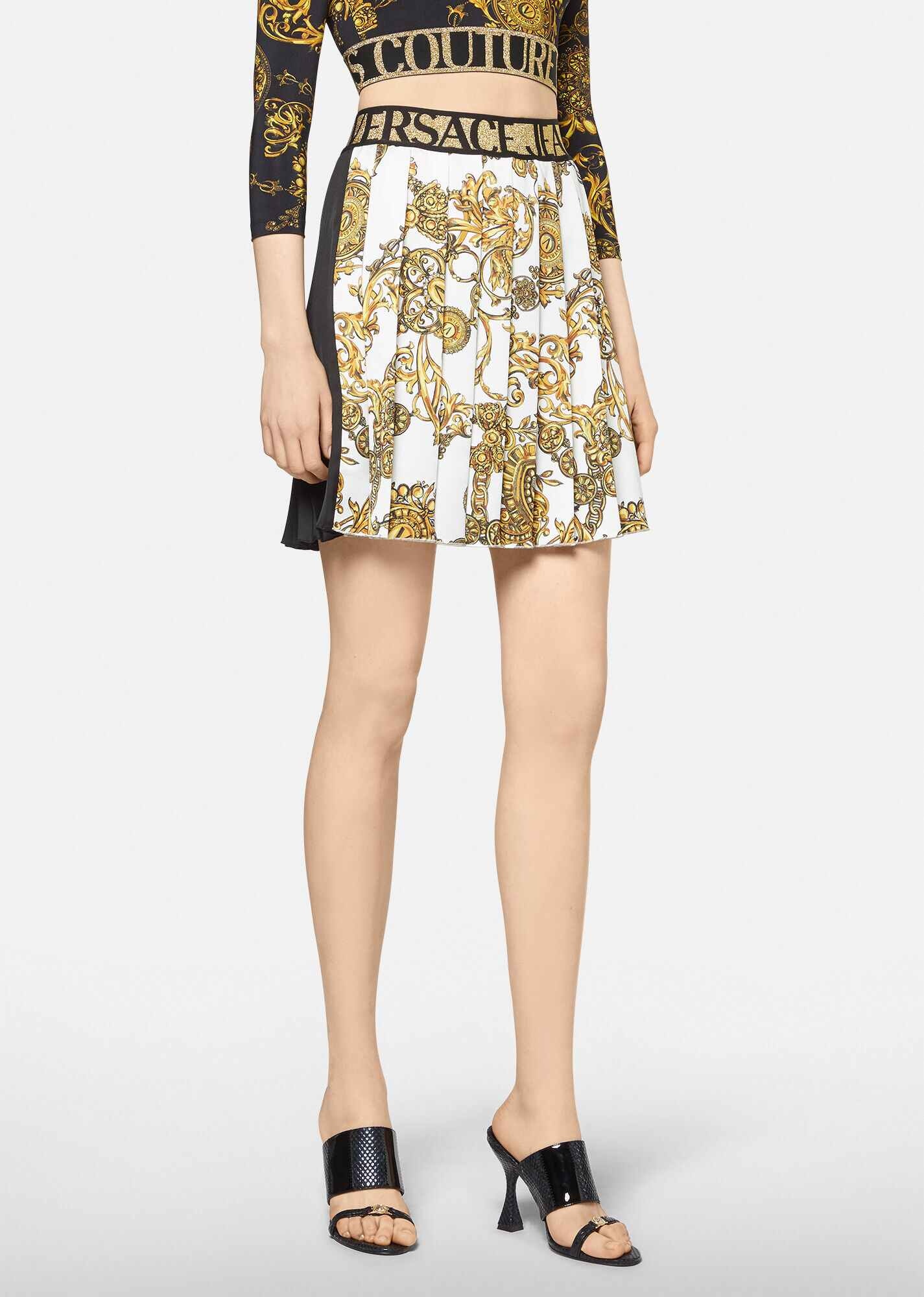 Regalia Baroque Print Pleated Mini Skirt - 2