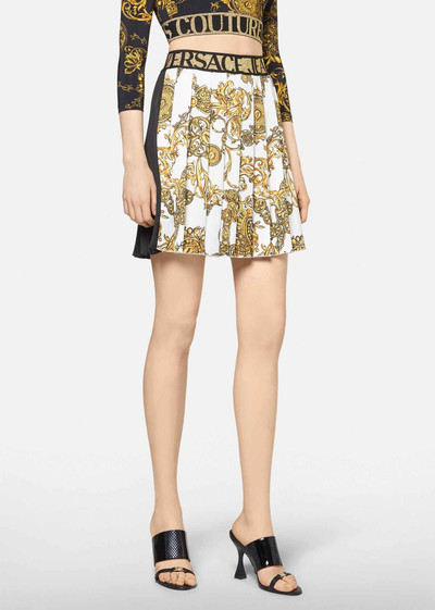 VERSACE JEANS COUTURE Regalia Baroque Print Pleated Mini Skirt outlook
