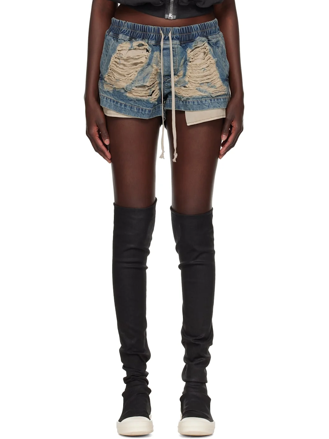 Blue Tower Fog Boxers Denim Shorts - 1