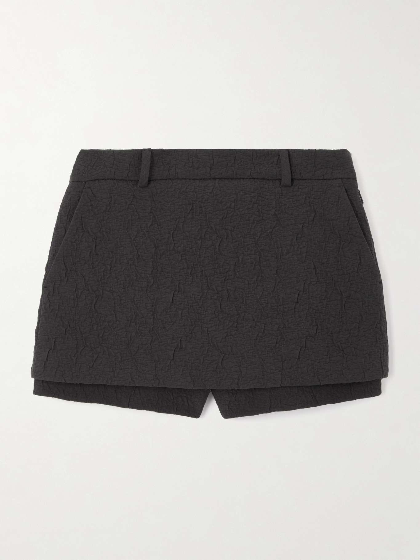 Layered cloqué mini skirt - 1