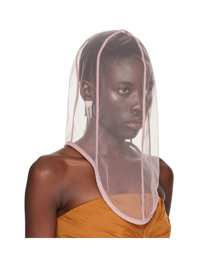 Rick Owens Pink Helmet Hood outlook