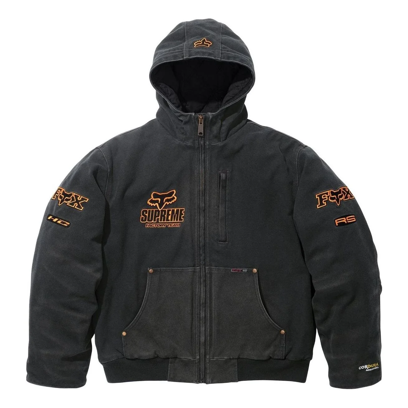 Supreme x Fox Racing Hooded Work Jacket 'Black' FW25J59-BLACK - 1