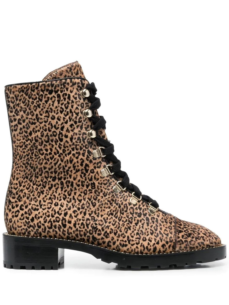 jaguar-print 40mm ankle boots 1