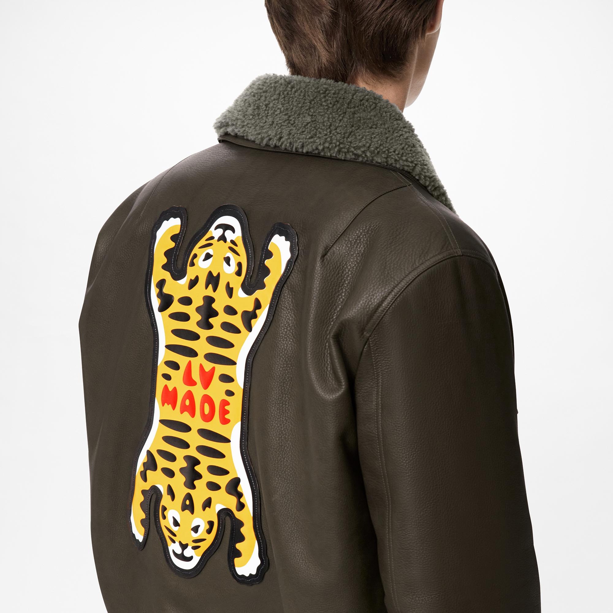 Leather Blouson With Tiger Patches - 4