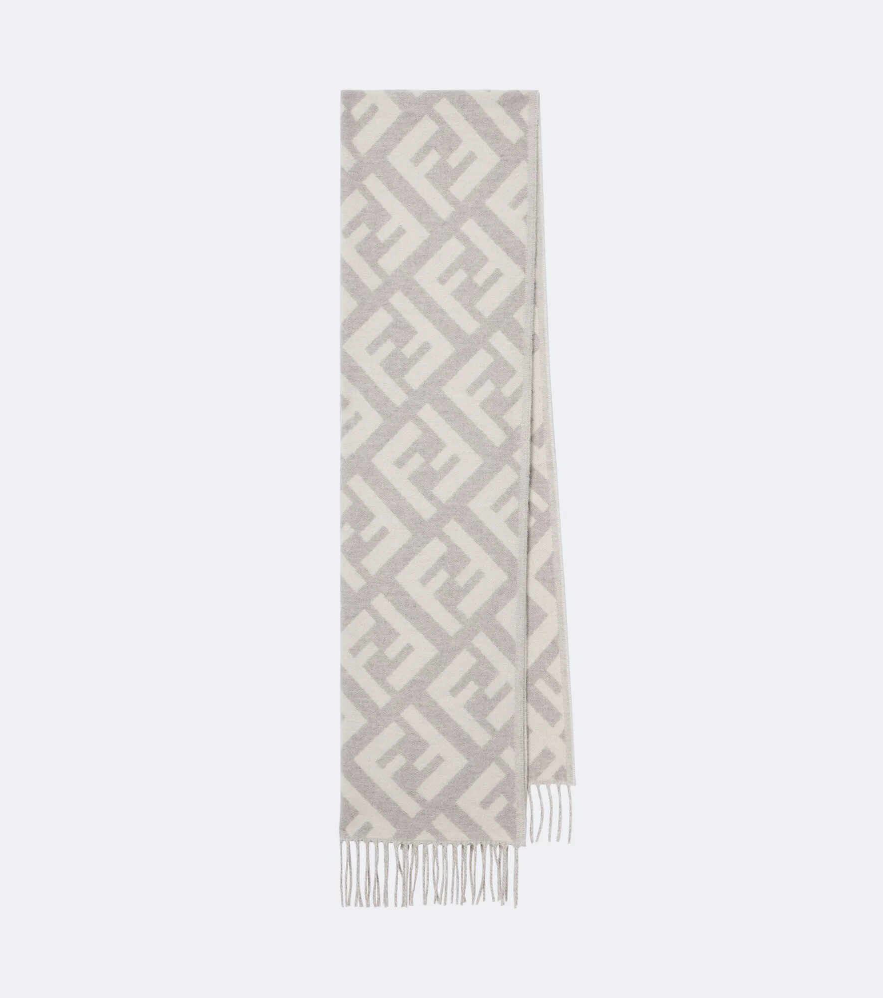 FF Zucca jacquard cashmere scarf - 1