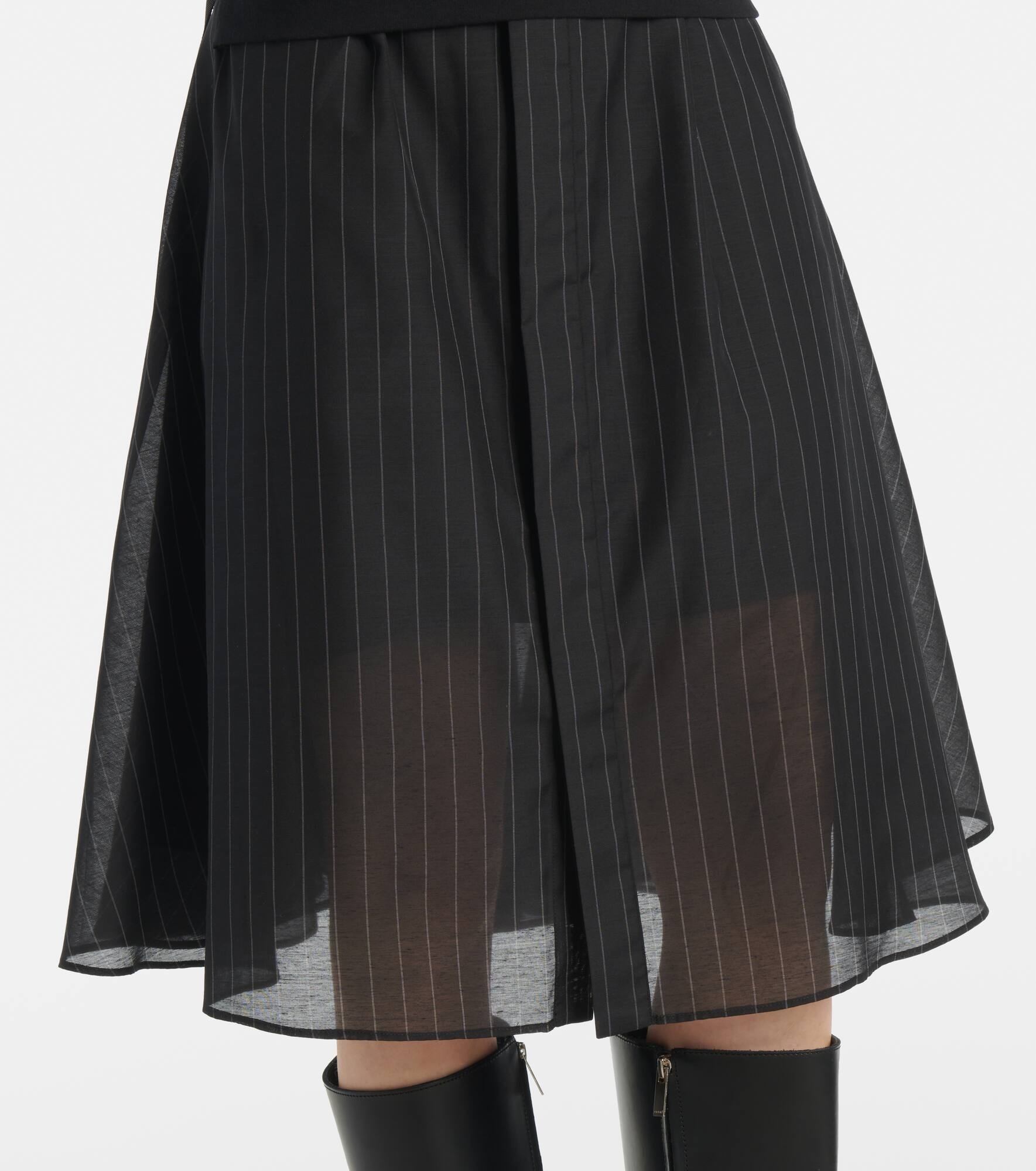 Cotton jersey and organza minidress - 5
