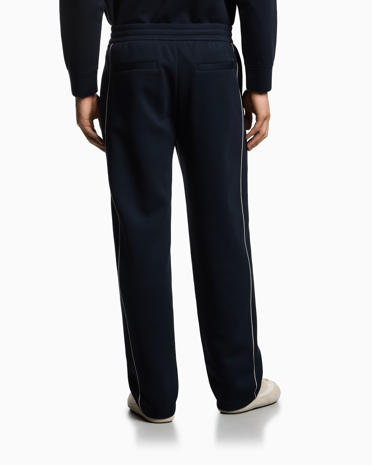 DOUBLE-JERSEY TROUSERS WITH PIPING - 3