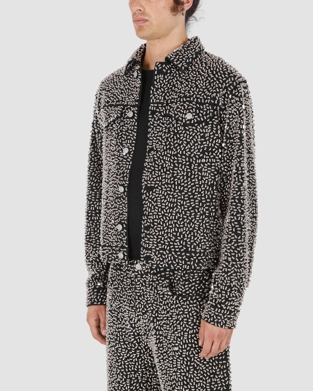 UNISEX STUDDED DENIM JACKET MADE TO ORDER - 3