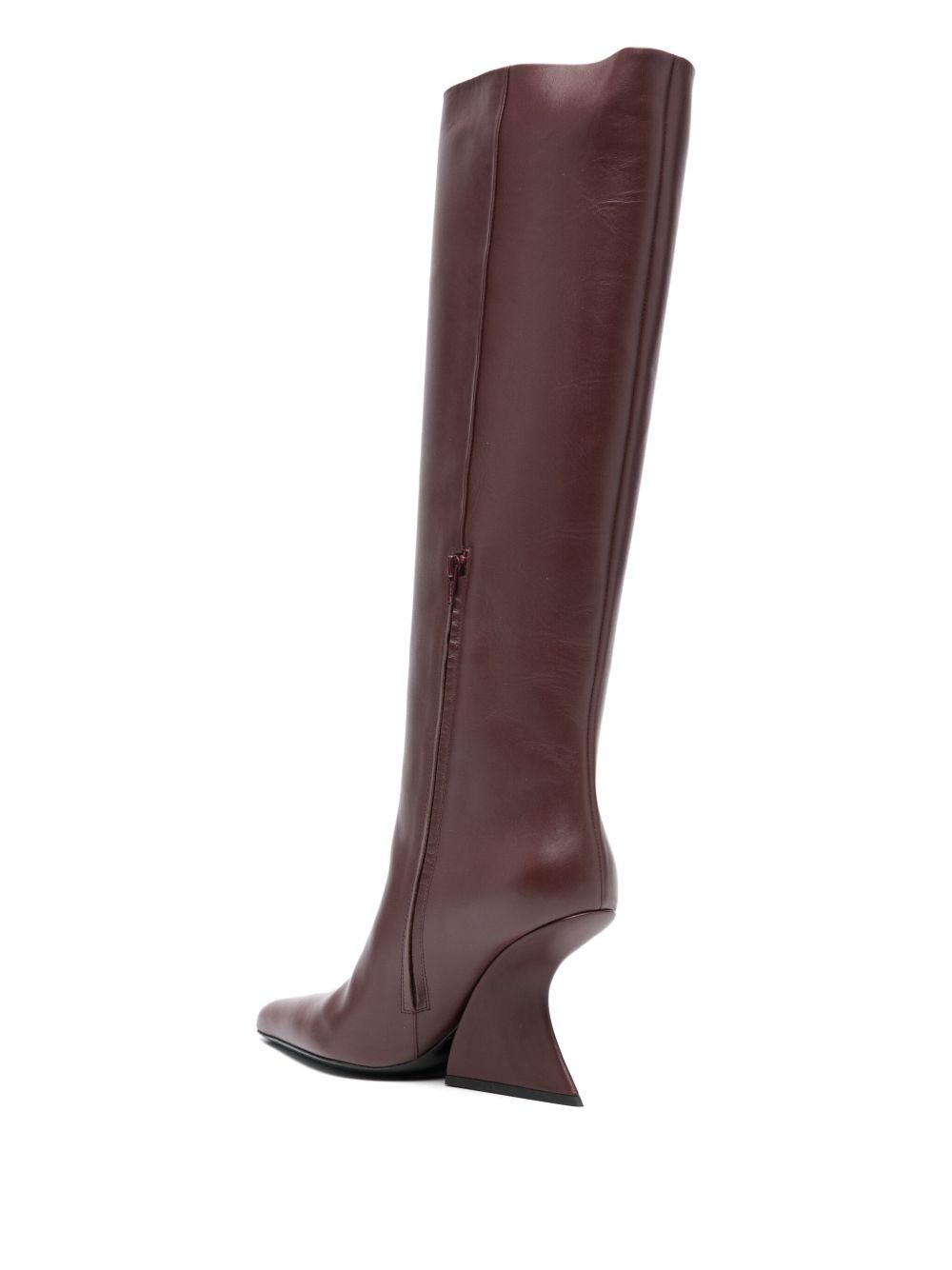 70mm pointed-toe sculpted-heel boots - 3