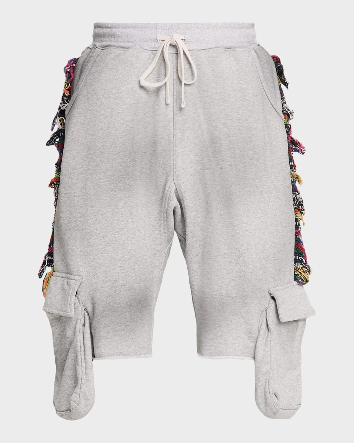 Men's Victory Cotton Fringe-Trim Drawstring Cargo Shorts - 1