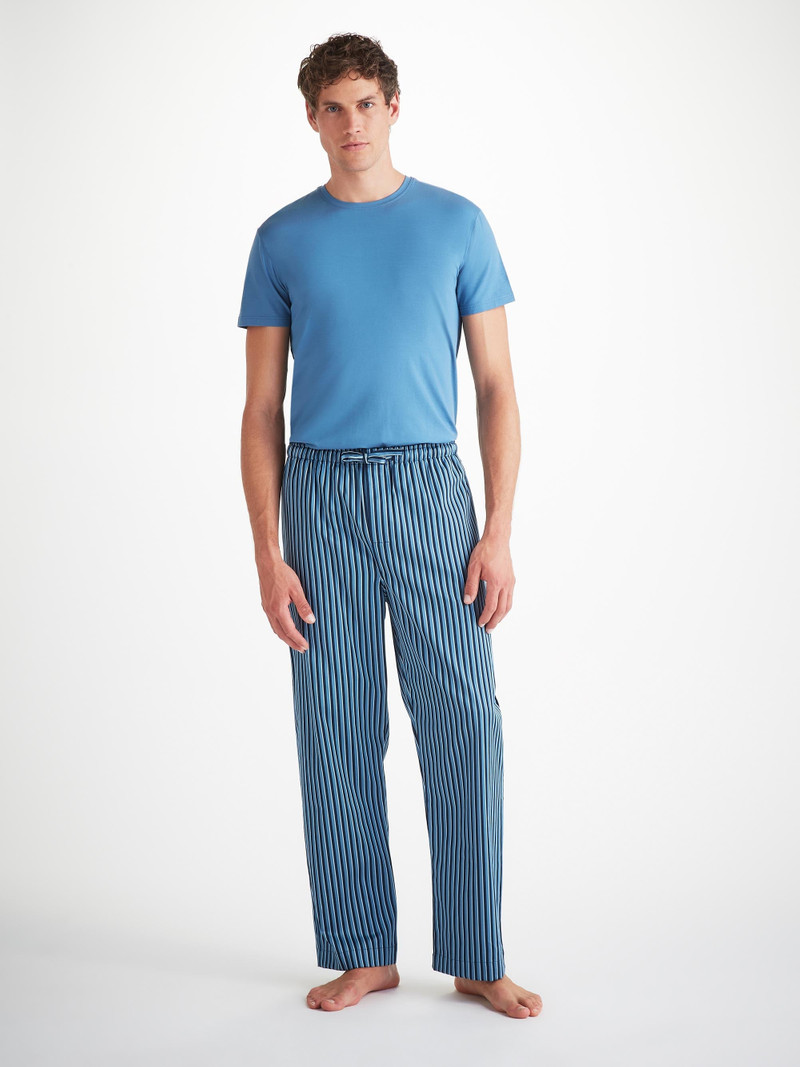 Men's Lounge Pants Wellington 58 Cotton Blue 3