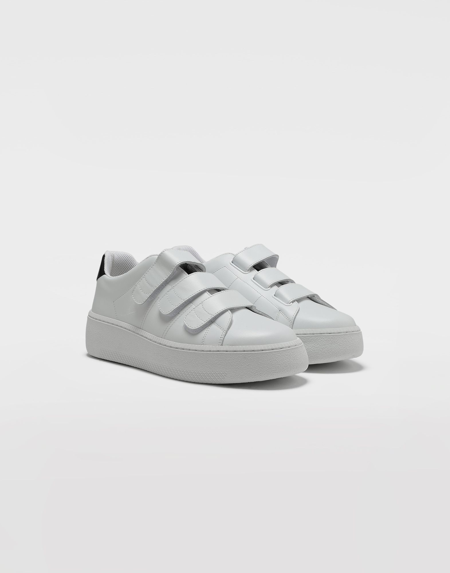 Wedge leather tennis shoes - 3