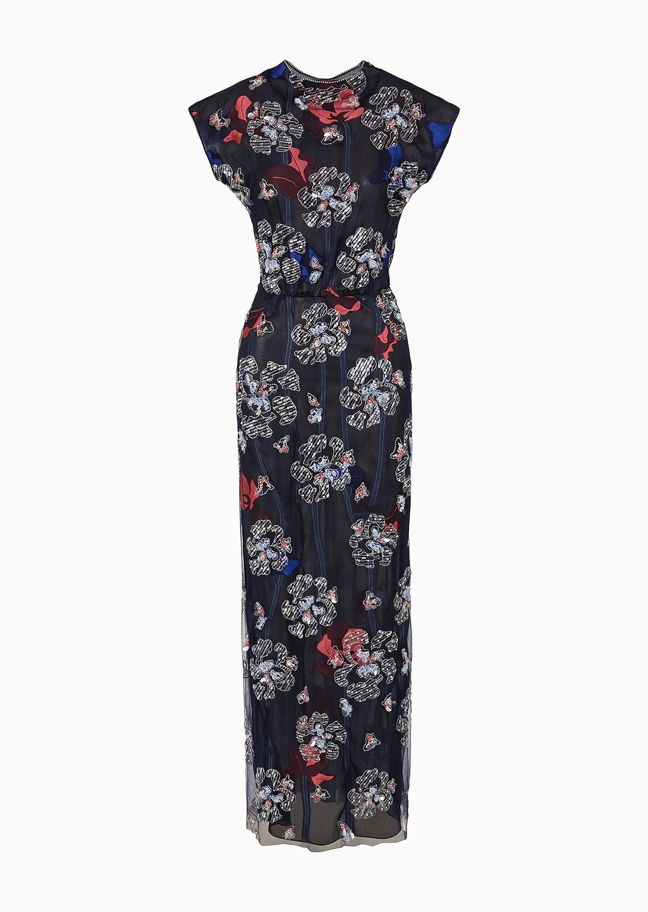 Floral embroidered long dress - 1