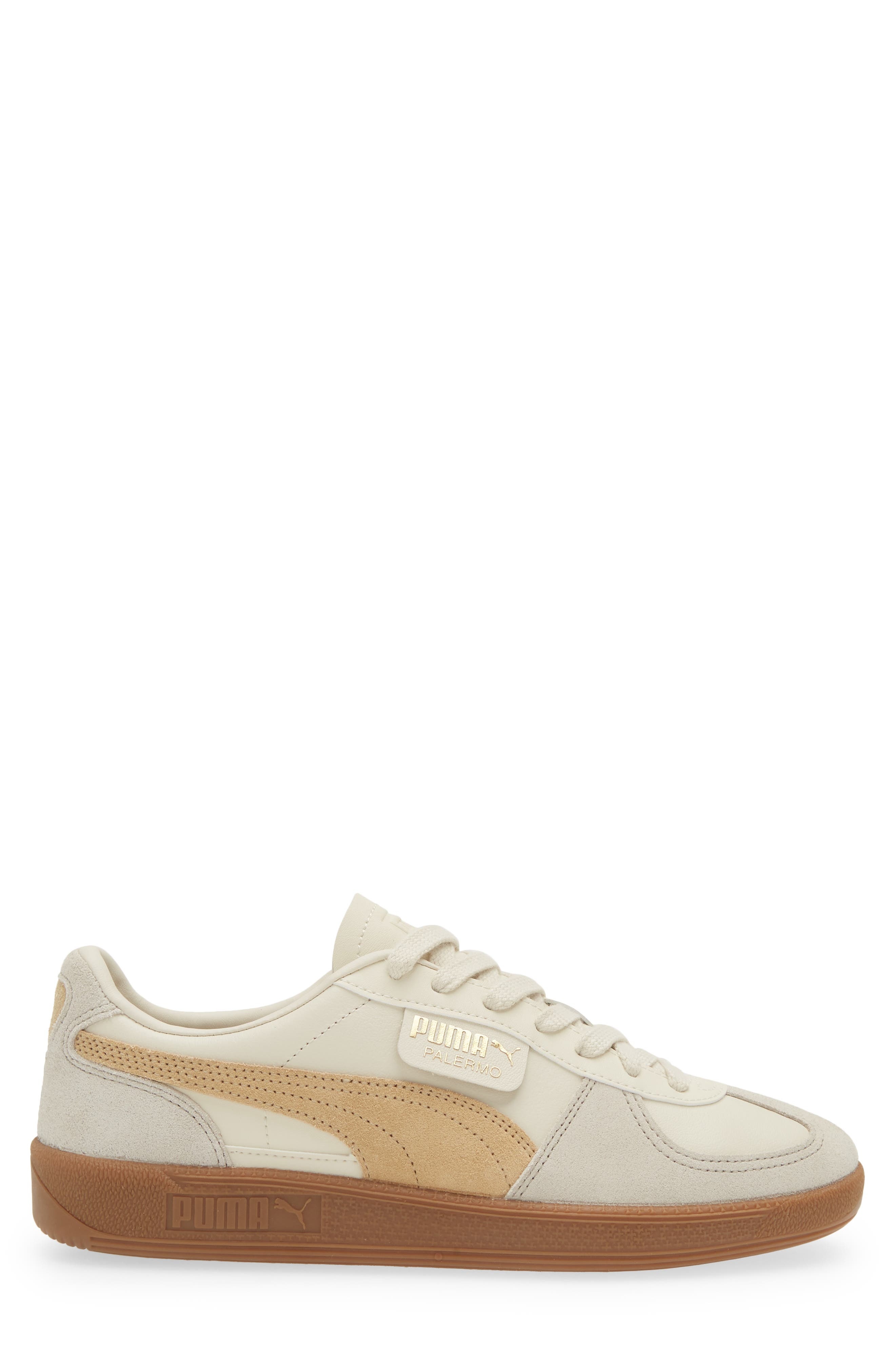 PUMA Palermo Leather Sneaker in White at Nordstrom - 3