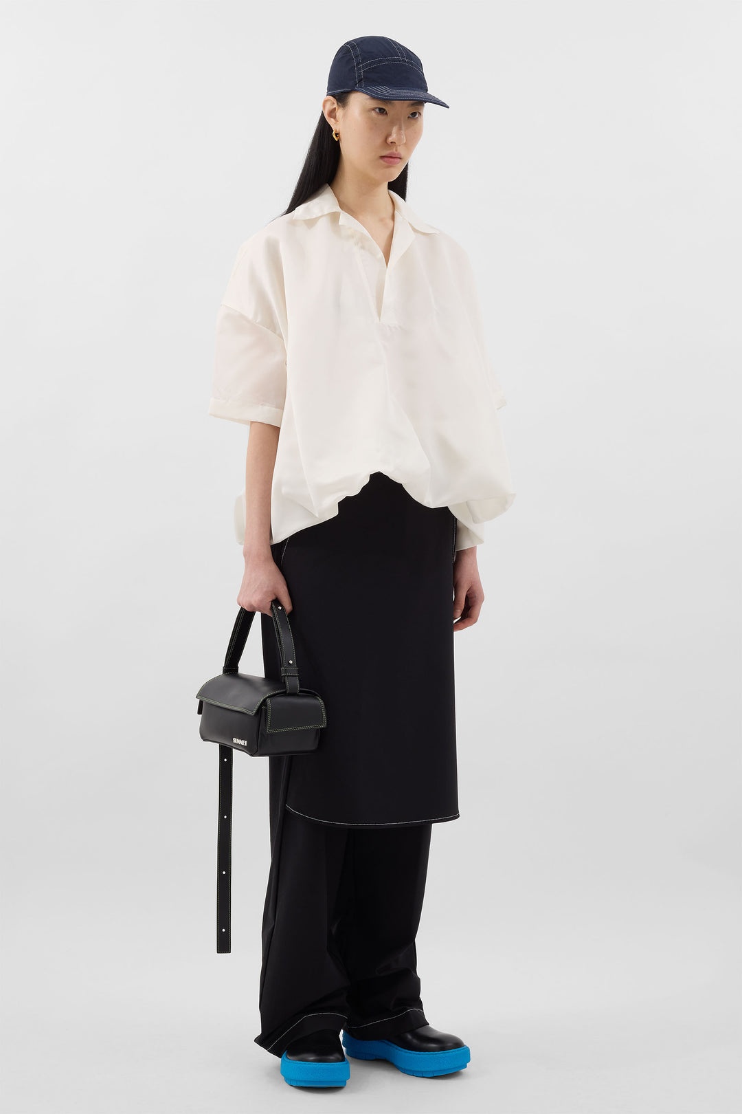 PUFFY POLO / white / silk - 3