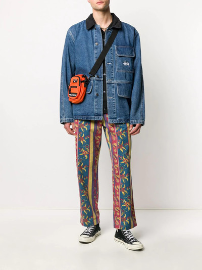 Stüssy contrasting collar denim jacket outlook