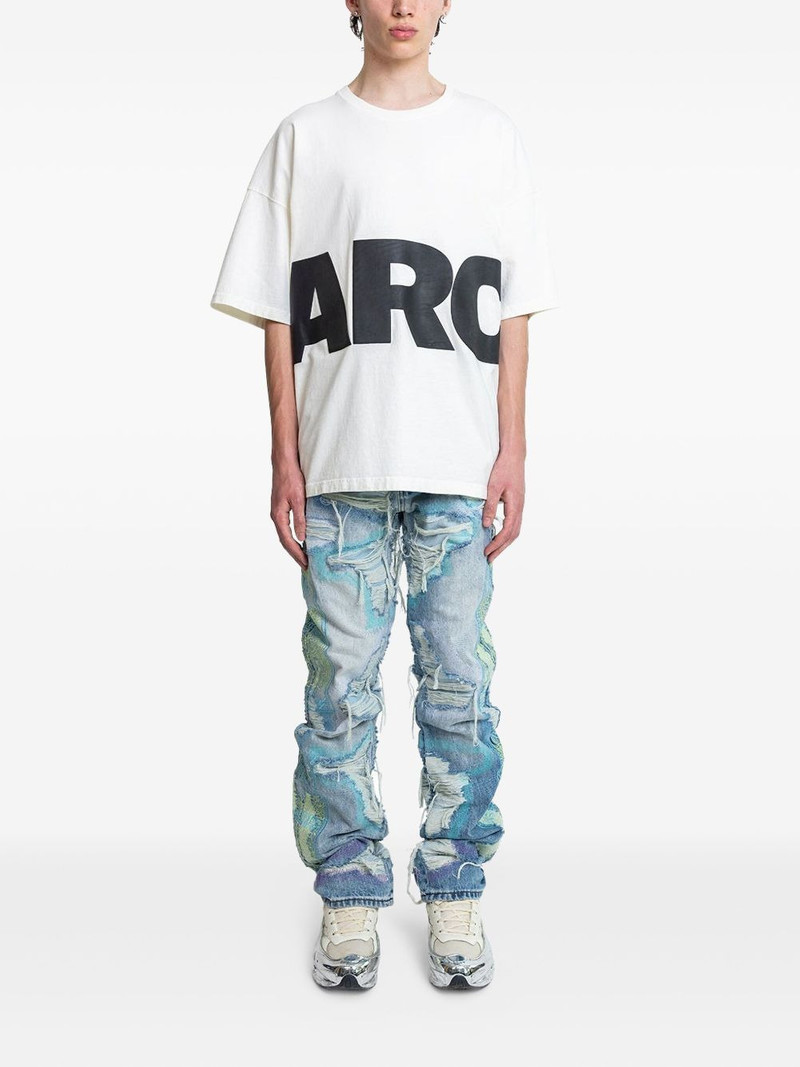 WHO DECIDES WAR distressed embroidered jeans outlook