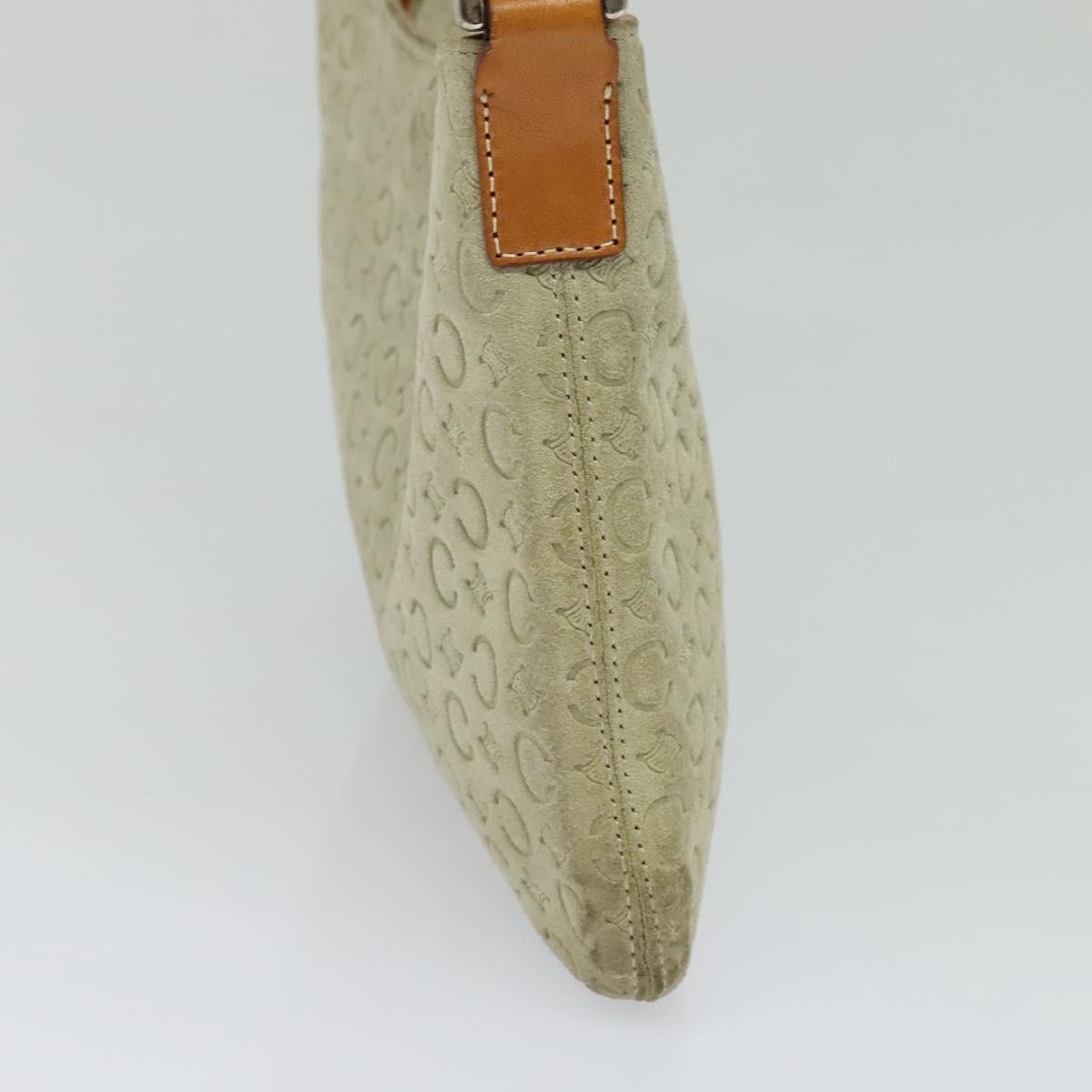 CELINE C Macadam Canvas Shoulder Bag Suede Gray - 4